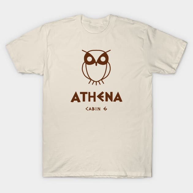 Athena symbol cabin 6 T-Shirt by maxtrology